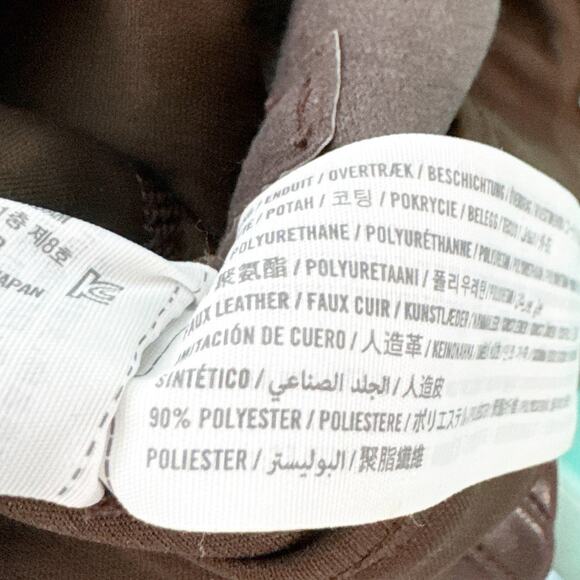 Abercrombie & Fitch Curve Love Vegan Leather 90s Straight Pant Brown 30 - Picture 5 of 8